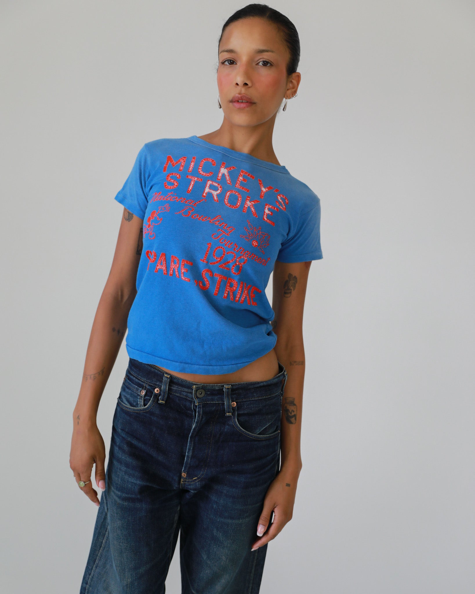 Mickey Bowling T-Shirt (Blue)