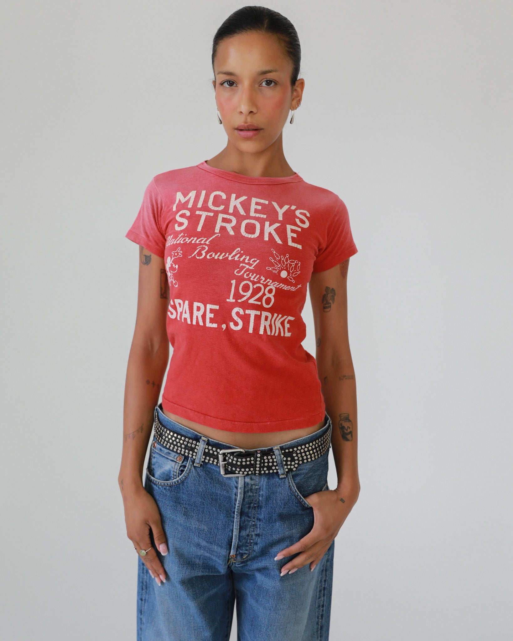 Mickey Bowling T-Shirt (Red)