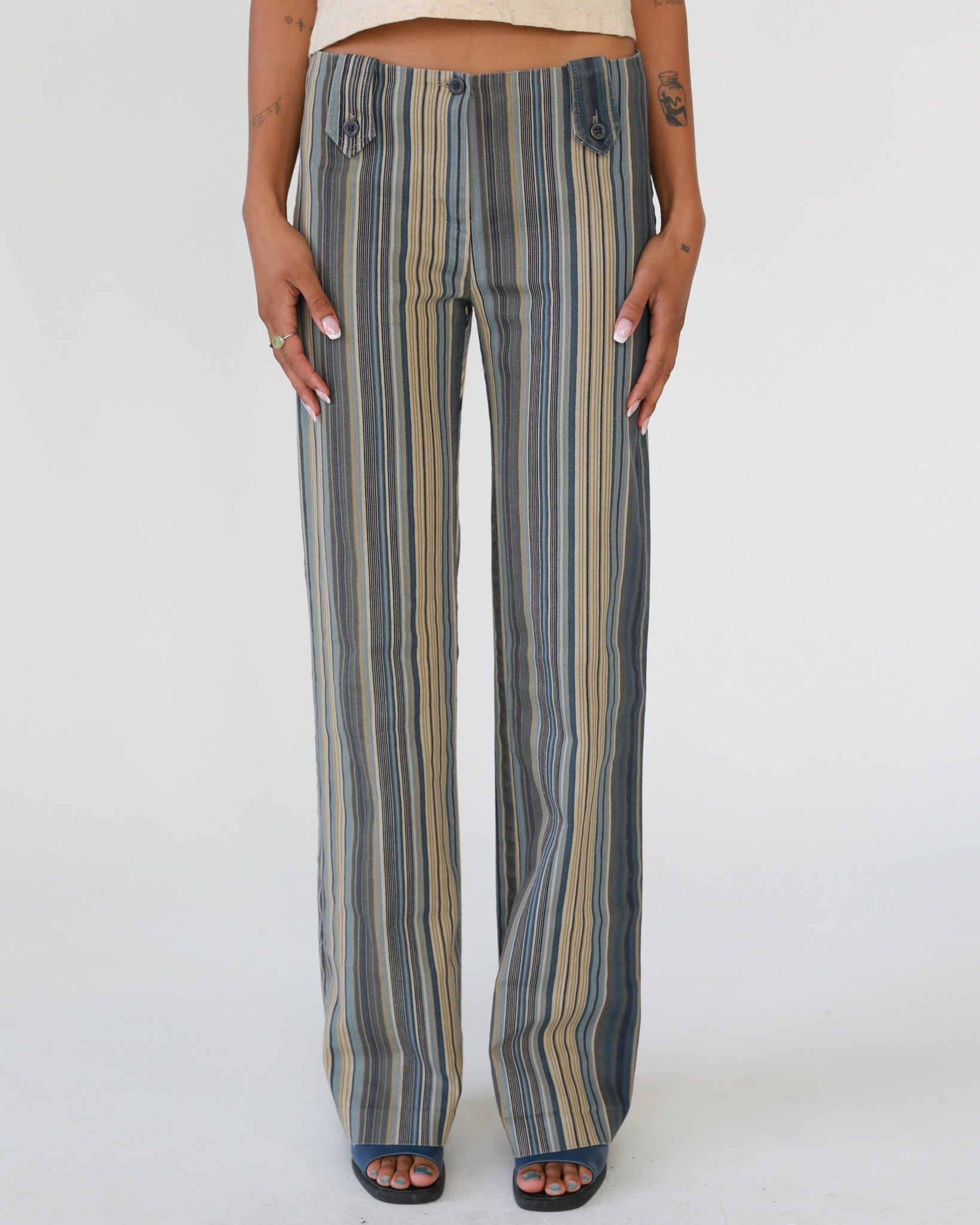 Vintage Striped Trousers