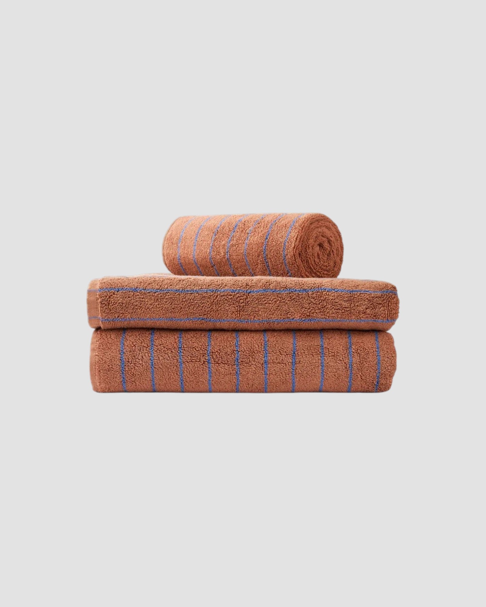 Bongusta Naram Towel - Camel and Ultramarine