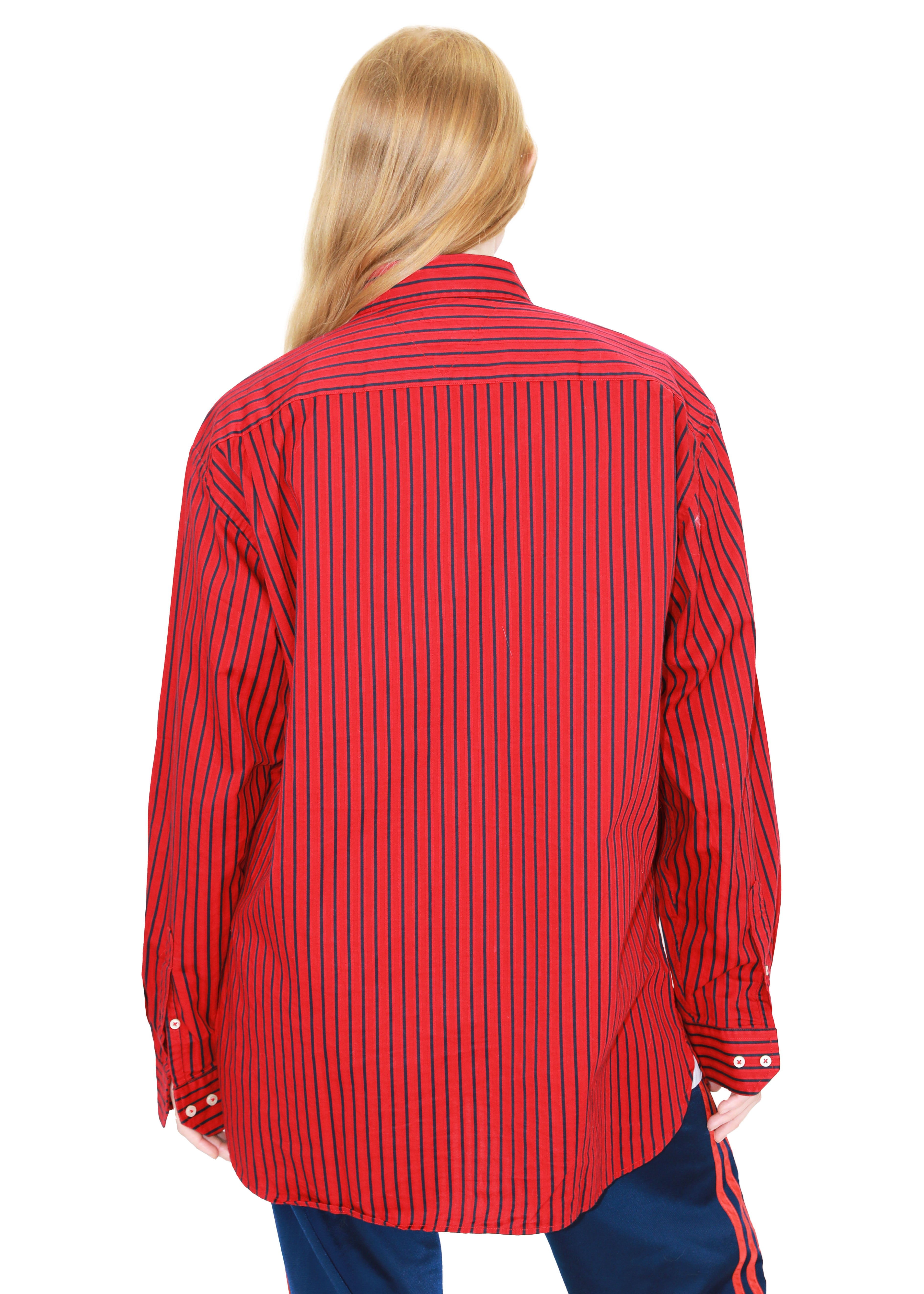 Red and Navy Stripe Tommy Hilfiger Shirt