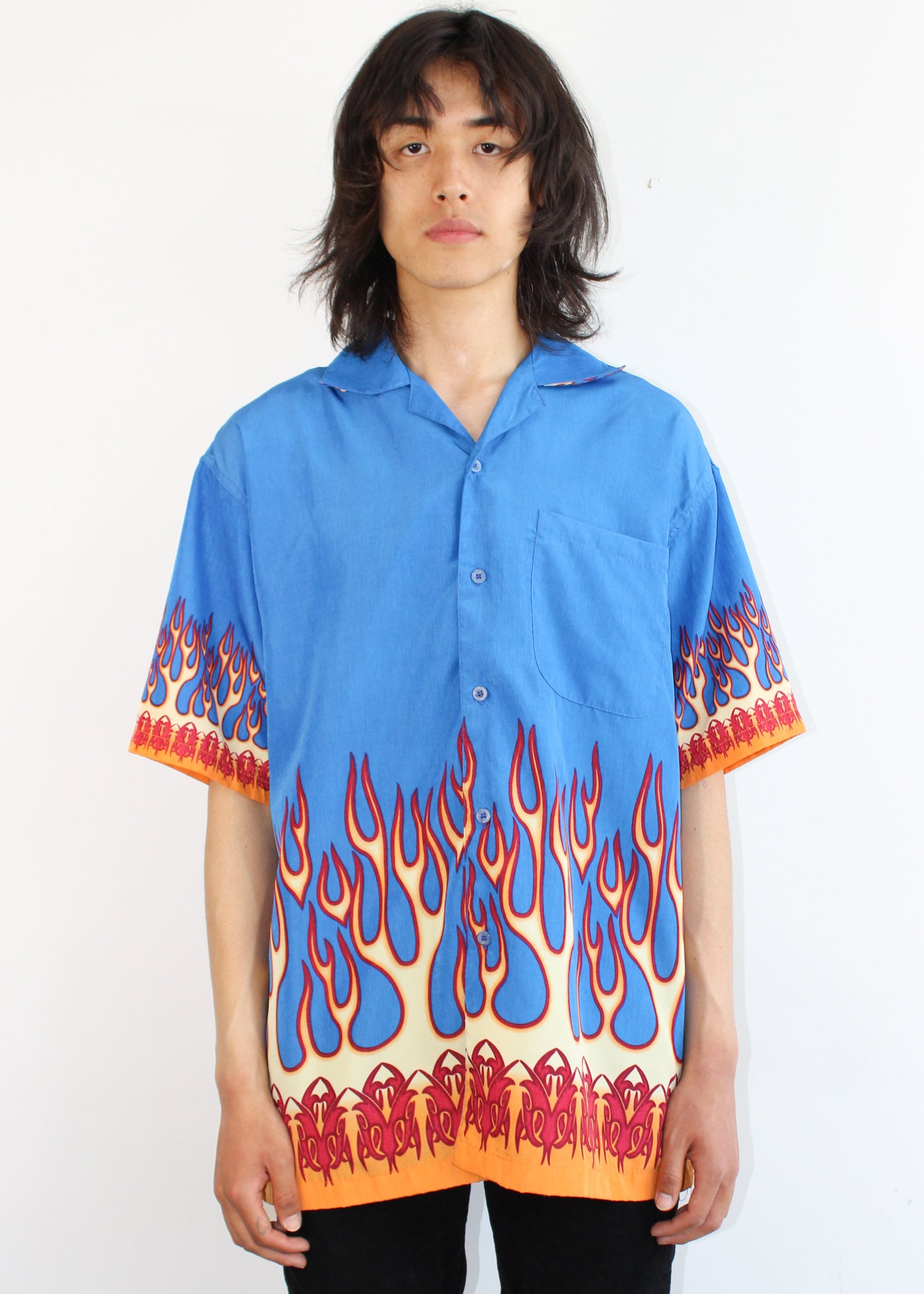 Flame Graphic Button Up (L)