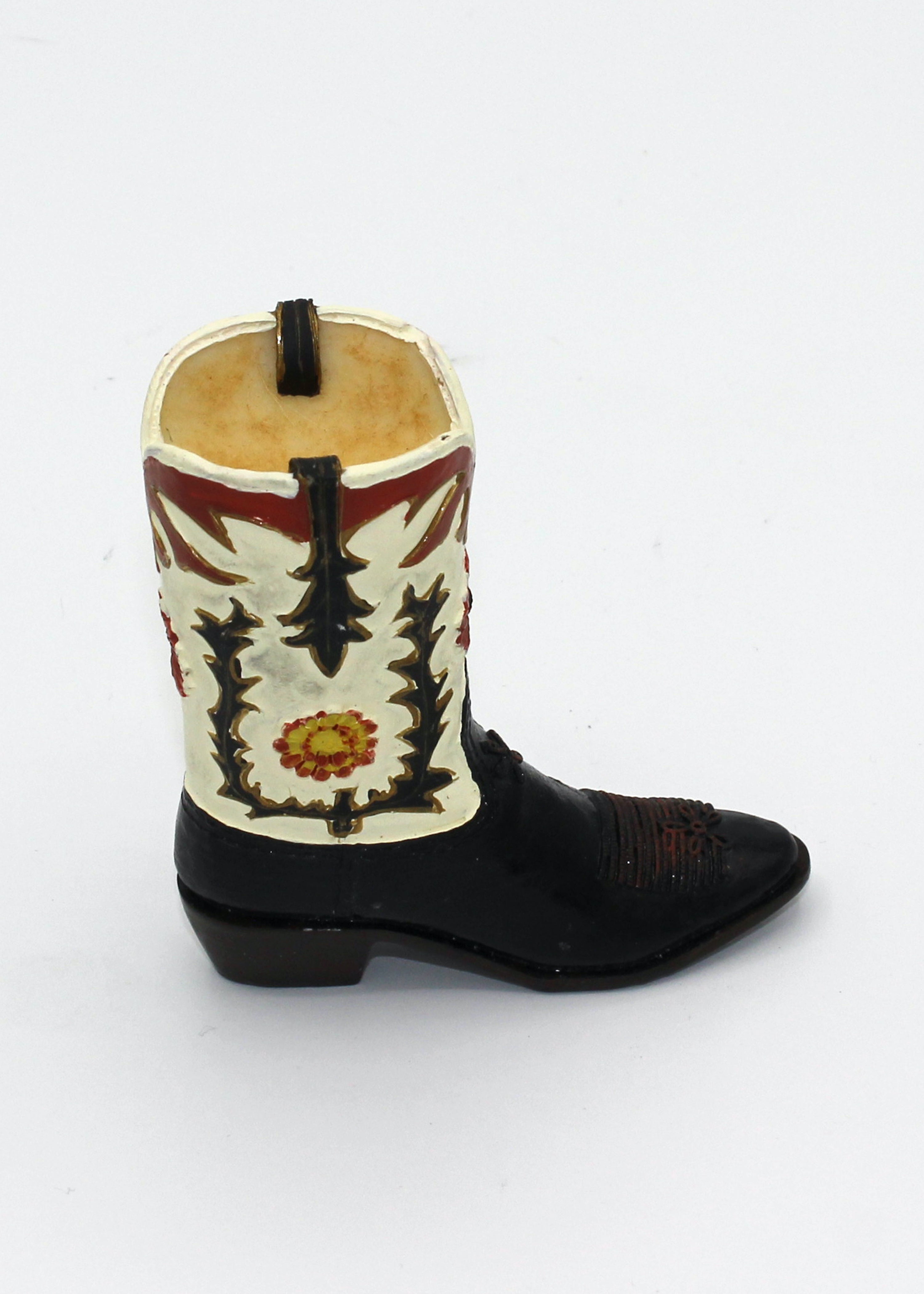 White Mini Cowboy Boot Paperweight